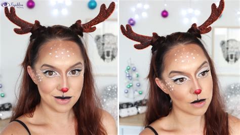 Cute Rudolph Reindeer Christmas Makeup Tutorial || EyedolizeMakeup ...