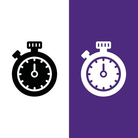 Stopwatch Vector Icon Logo in Glyph Style 11025418 Vector Art at Vecteezy