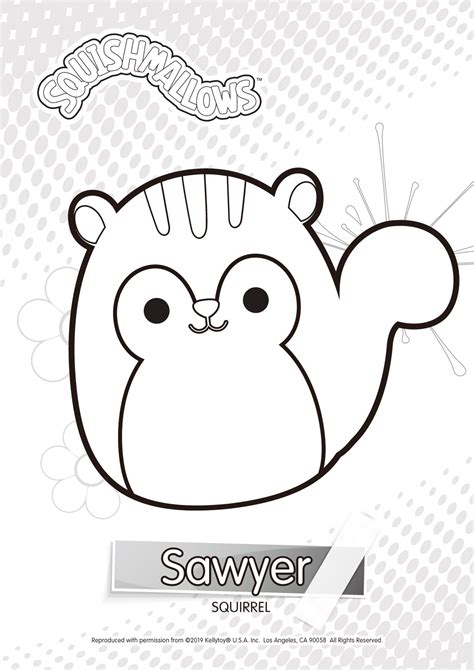 Squishmallows Sawyer Coloring Pages - XColorings.com