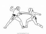 Fencing 3 Coloring Page For Kids  Free Printable sketch template