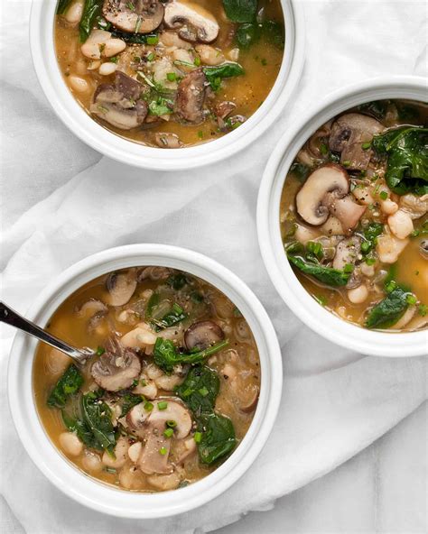 White Bean Mushroom Spinach Soup | Last Ingredient