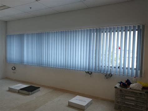 Blackout Vertical Blinds @ Loyang office | Singapore MTM Curtains