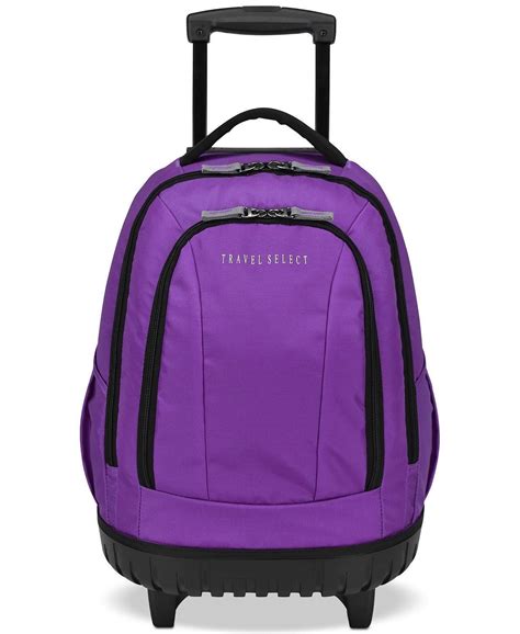 $100 Travel Select 18" Rolling Wheels Travel-Backpack Bag Purple– evorr.com