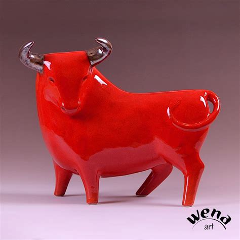 BULL FIGURINE, Ceramic sculpture - the ceramic bull,bull figurines ...