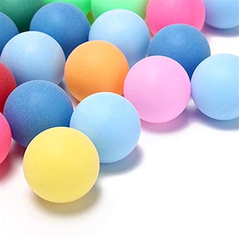 50Pcs/Pack Colored Ping Pong Balls 40mm 2.4g Entertainment Table Tennis Balls Mixed Colors for ...