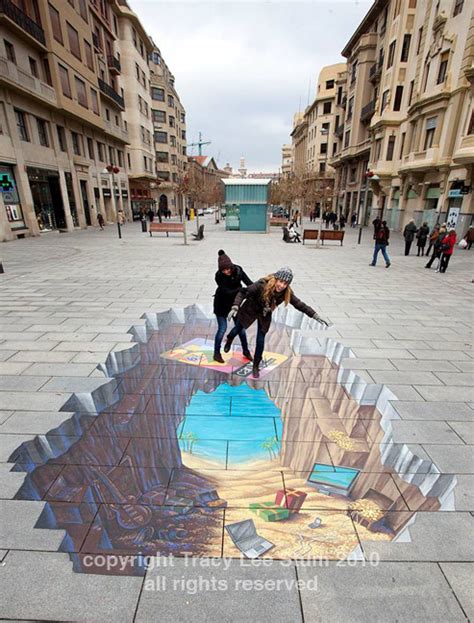 3d Street Painting in Spain | Tracy Lee Stum