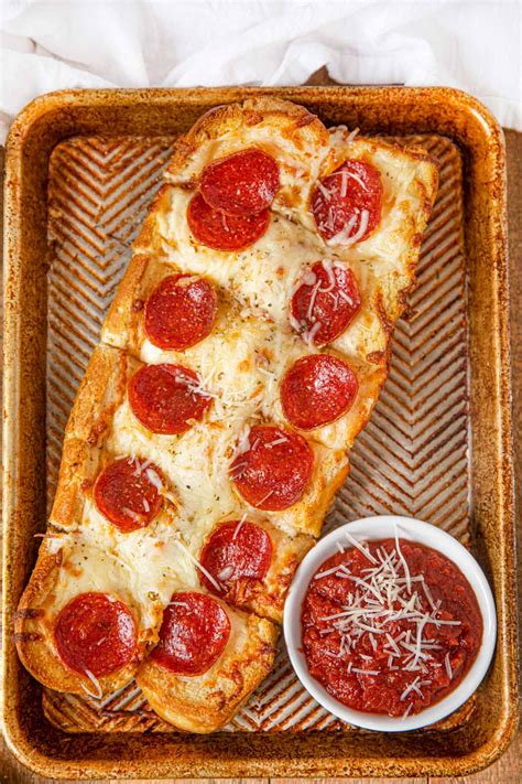 Pepperoni Cheesy Bread Recipe (Easy Snack/Appetizer) - Dinner, then Dessert