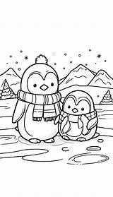 Penguin Coloring Pages  Kdccoloringcom sketch template