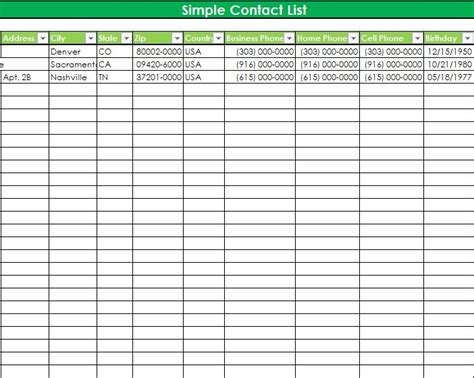 address book template excel | Address book template, Book template ...