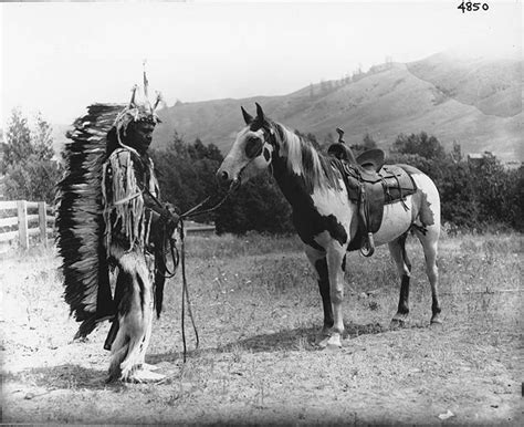 Nez Perce named Charlie Wilpoken with spotted horse, Colville Indian ... Native American Horses ...