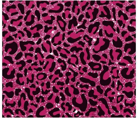 Pink and Black Leopard Print Glitter Wallpaper