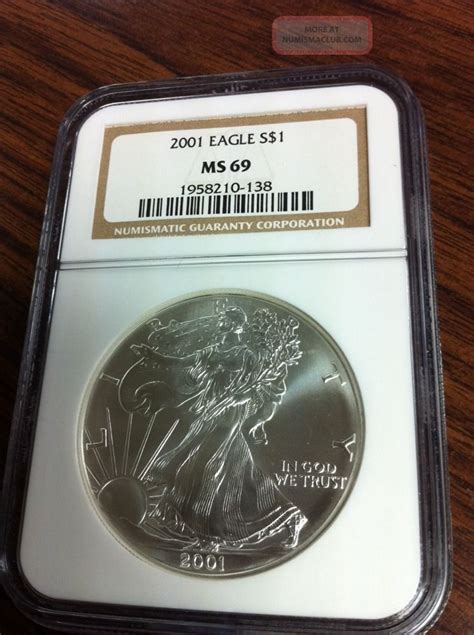 2001 Silver Eagle Graded Ms69 By Ngc