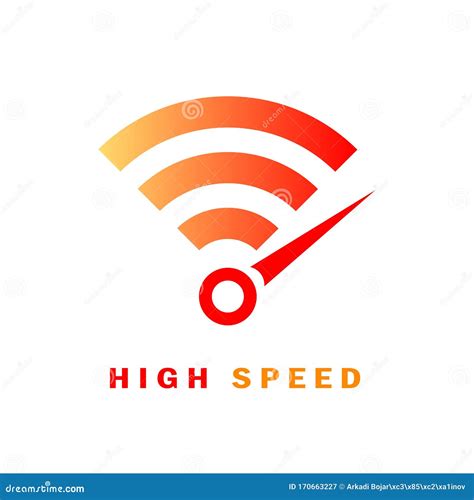 High Speed Internet Vector Logo Stock Vector - Illustration of icon, flat: 170663227