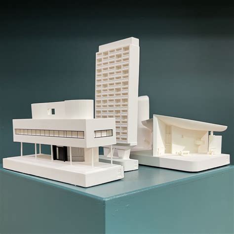 Villa Savoye - Handmade architectural sculptures