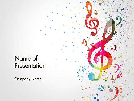 Falling Colorful Music Notes Presentation Template for PowerPoint and Keynote | PPT Star