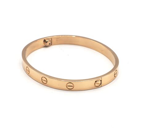 Cartier Love Bracelet Rose Gold Size 18 Box & Papers | Samuelson's Diamonds