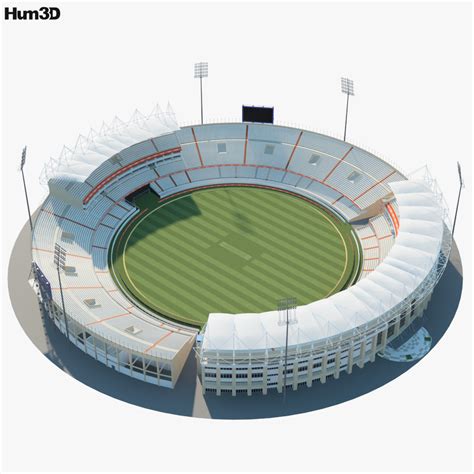 Rajiv Gandhi International Cricket Stadium 3D model - Download Architecture on 3DModels.org