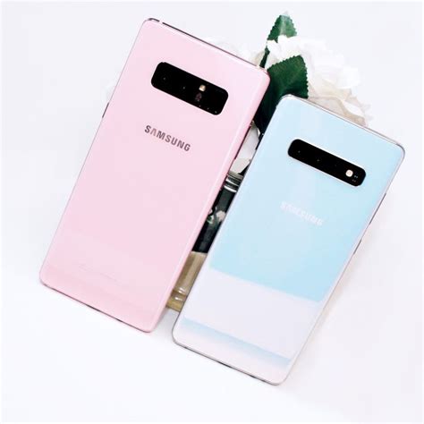 Pink Samsung Note 8 and Prism white s10 plus. | Samsung pink, Samsung, Aesthetic phone case