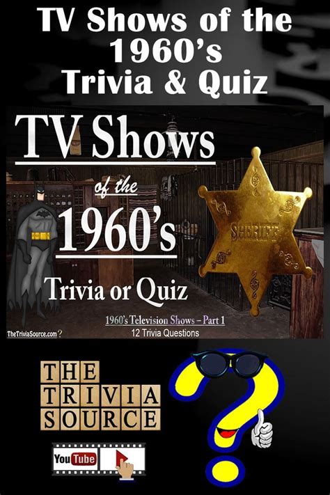 TV Shows of the 1960’s – Trivia & Quiz | Trivia quiz, Trivia, Quiz