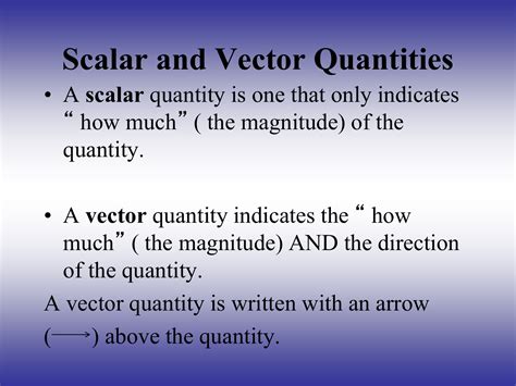 Scalar and Vector Quantities