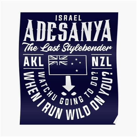 "Israel Adesanya - Israel The Last Stylebender Adesanya - The Last Stylebender - New Zealand ...