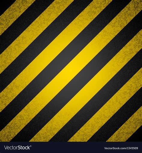 Background - black and yellow hazard stripes Vector Image