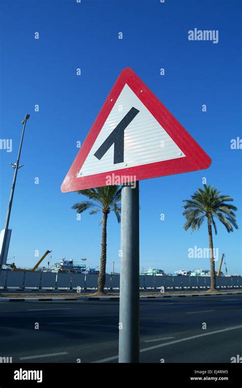 Dubai road traffic sign hi-res stock photography and images - Alamy