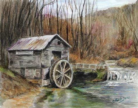 Old Mill Painting at PaintingValley.com | Explore collection of Old ...