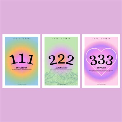 ANGEL NUMBERS SET / Printable Artwork Digital Download Wall | Etsy