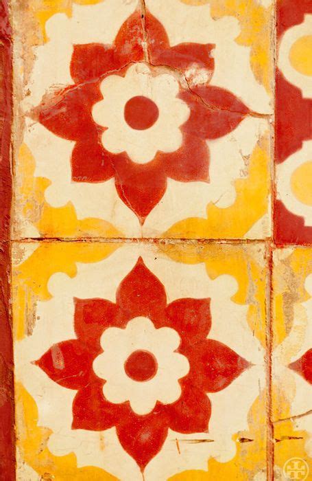 Red and Yellow Tiles ~ Morocco Ceramic Floor, Ceramic Tiles, Cement Tiles, Ceramic Design, Tile ...