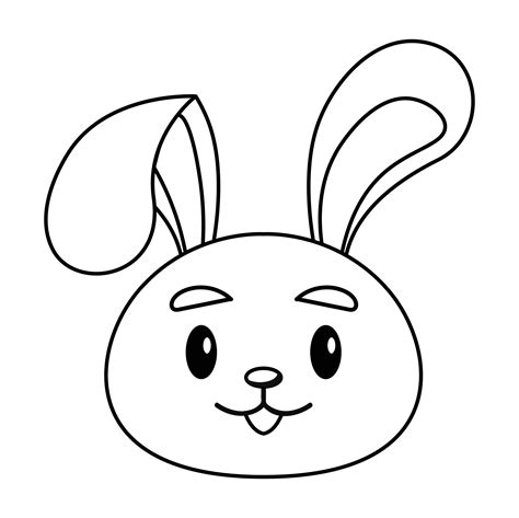 Rabbit Face Outline