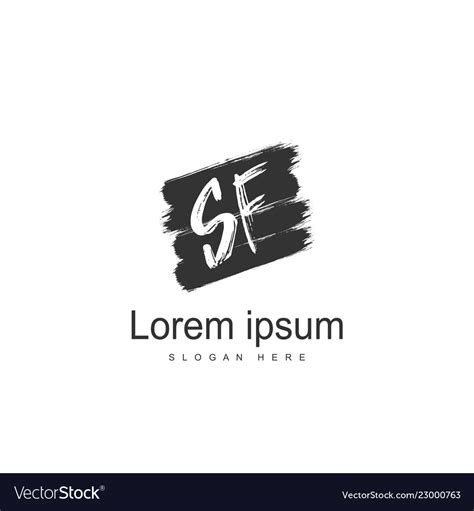 Sf logo template design initial Royalty Free Vector Image