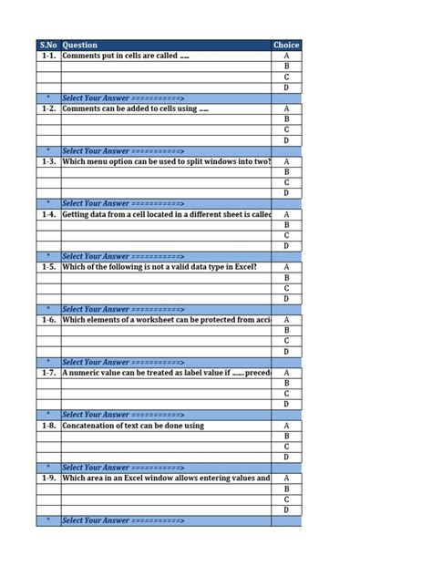 MS Excel Q & A | Spreadsheet | Microsoft Excel | Free 30-day Trial | Scribd