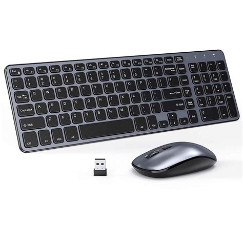 Wireless Keyboard and Mouse - seenda 2.4G Ultra Slim Full Size Keyboard ...