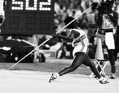 Olympic Games 1984 Tessa Sanderson win the Gold Medal