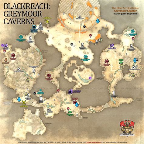 Detailed and revealed map of Blackreach: Greymoor Caverns Zone in (ESO ...