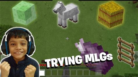 TRYING MLG IN MINECRAFT - YouTube