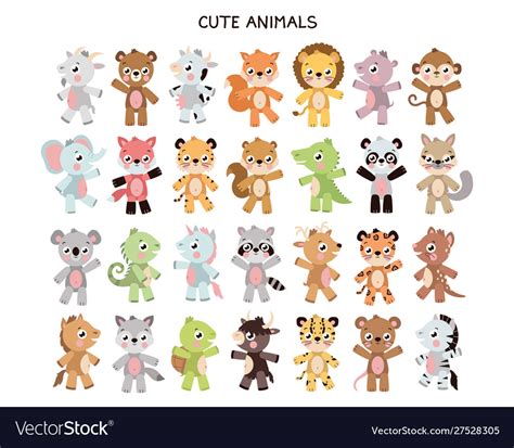 Print and color printable cute animals for relaxation and fun