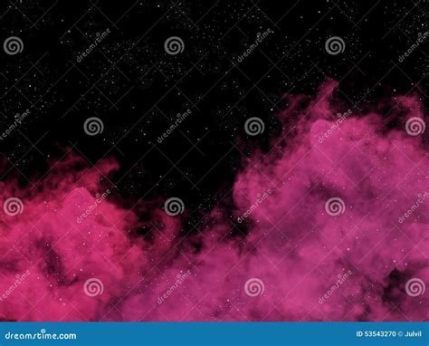 Pink Nebula and Stars in Cosmos Stock Illustration - Illustration of mist, fume: 53543270