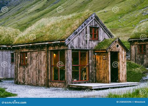 Mulafossur Cottages in the Village of Gasaladur in the Faroe Islands ...