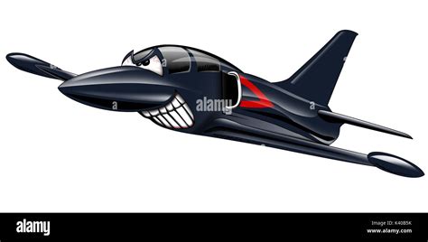 Military Jet Cartoon Illustration Stock Photo - Alamy