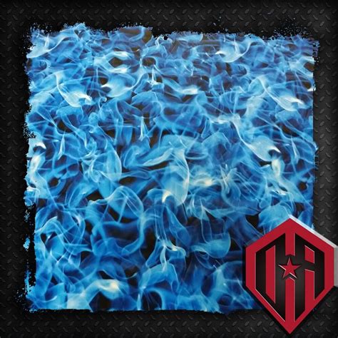 HYDROGRAPHIC WATER TRANSFER HYDRODIPPING FILM HYDRO DIP BLUE FLAMES REAL FIRE | eBay