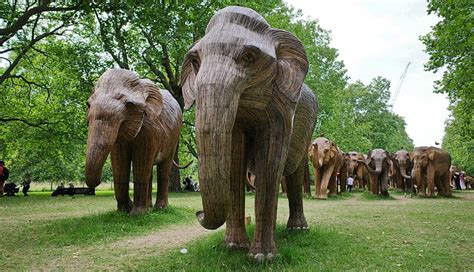 A herd of 100 elephants descend on London’s Green Park – in photos – urban75: art, photos, walks