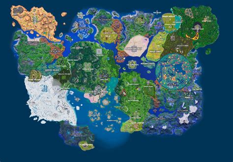 The ultimate fortnite map with (almost) all the POI’s : r/FortNiteBR