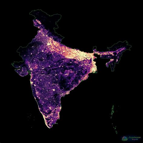 Population density heatmap of India - one of a new series of maps by ...