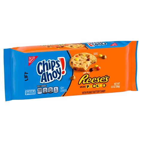 CHIPS AHOY! Reese's Mini Pieces Cookies, 1 Pack (9.5 oz.) - Walmart.com ...