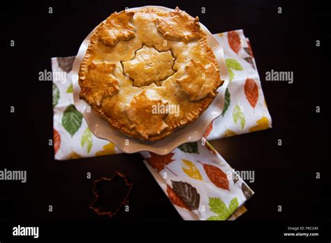 French Canadian meat pie from Quebec, served at Christmas Stock Photo ...