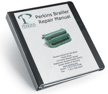 Repair Manual, Perkins Brailler, English – Perkins Brailler Store