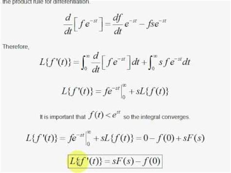 Q3. The Laplace Transform of a Derivative - YouTube