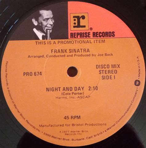 Frank Sinatra - Night And Day (Disco Mix) (1977, Vinyl) | Discogs